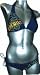 Corona Glitter Limes Print Navy Bikini Swimwear