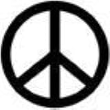 Black Reflective Peace Sign Biker Construction Helmet Vinyl Die Cut Decal Sticker for... 