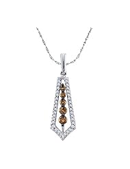 Journey Chocolate Diamond Pendant 14k White Gold (0.50 Carat)