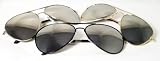 Aviator Sunglasses Classic Style Mirror Lens 3-pack by