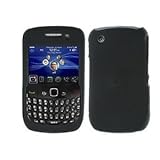 Crystal Hard Rubberized Black Cover Case for RIM BlackBerry Curve 9300 9330 ....