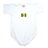 Baby Bodysuit White  Flag Transfer St. Vincent & The Grenadines  State Country