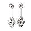 14K White Gold Diamond Fashion Earrings
