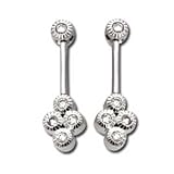 14K White Gold Diamond Fashion Earrings
