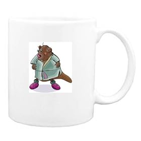 Mug with wearing, beaver, art, robe, animal, martial, sport by Shopzeus