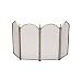 UniFlame 4 Fold Triple-Plated 25in High Mini Antique Brass Screen