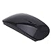HDE Ultra-Thin Wireless Mouse 2.4GHZ Ergonomic Candy Colored Optical Mouse with USB Nano Receiver and Adjustable DPI Switch (Black)