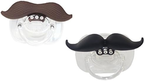 (2 PACK) The Best Mustache Pacifier For Baby With High Quality - A Funny Toys And Good Night's Sleep With Cute Pacifier For Newborn, Toddler, Boys And Girls - Ideal Gift For Your Lovely Baby
