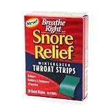 Snore Relief-Breathe Right Wintergreen Throat Strips,  30 Strips
