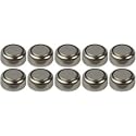 HS - AG13 LR44 L1154 Alkaline Button Cell pack of 10 Replaces SR44W, SR44, SR1154, SB-B9, 280-62, V357, D357, 228, S1145E, GP357, AG13, 357 for Calculator Watch, Camera Light and Clock