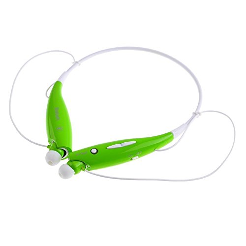 MagicShield HV-800 Wireless Bluetooth Music Stereo Universal Headset Headphone Vibration Neckband Style for iPhone Samsung Cell Phone iPad -Green