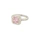 Classic Engagement Style Ring in Pink Princess Cut Cubic Zirconia