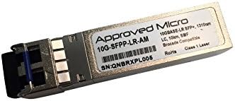 New Brocade Compatible 10G-SFPP-LR - 10GBase-LR, SFP+ Optic (LC), for up to 10km over SMF by Approved Micro