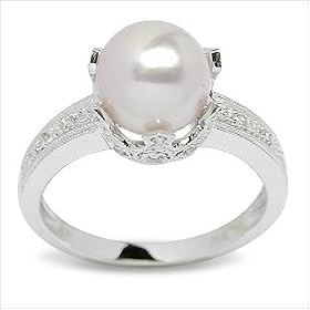 Romana Japanese Akoya Cultured Pearl Ring by American Pearl