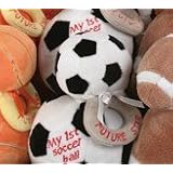 Plush Soccer 2-piece Ball & Rattle Ring Baby Gift Set