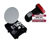 Camping Koffer Sat-Anlage, 38cm Spiegel, mit digital LNB, im Koffer