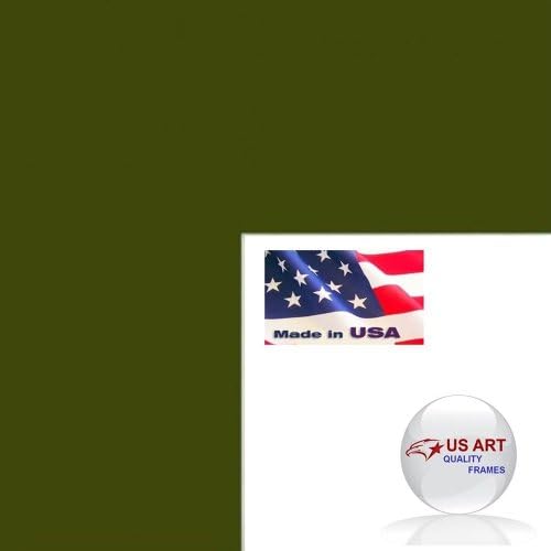 8x13 Hunter Green Mat for photo 4x9" with one mat opening size 3.5x8.5" (Picture Frame Not Included)