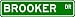 BROOKER Street Name Sign ~ Personalized Family Lastname Sign ~ Gameroom, Basement, Garage Sign