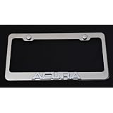 Acura 3D logo on Stainless Steel License Plate Frame 