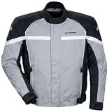 TOURMASTER/CORTECH JETT 2 MOTORCYCLE JACKET SILVER/BLACK SIZE:LRG