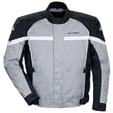 TOURMASTER CORTECH JETT 2 MOTORCYCLE JACKET SILVER BLACK at Tour Master