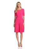 Jones New York Womens Jersey Banded Swing Dress