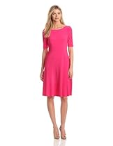 Hot Sale Jones New York Women's Jersey Banded Swing Dress, Fuchsia Crush, 6