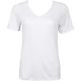 Cuddl Duds Ladies Climatesmart V-Neck Short Sleeve Top
