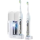 Philips Sonicare FlexCare White Premium Whitening Edition 2 Pack Bundle (2 FlexCare Whitening Edition Handles, 2 DiamondClean Brush Heads, 1 UV Sanitizer and Charger, 1 Compact Travel Charger, 2 Hygenic Travel Caps, 2 Hard Travel Cases)