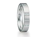 0.32 cts 4mm Comfort Fit Diamond Wedding Band - 14kt White or Yellow Gold