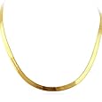 14K Yellow Gold 3.5mm Herringbone Chain Necklace 16"