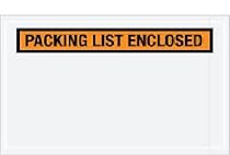 Panel Face Packing List Envelopes PLE-PP510, 