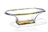 14 Length Amber Crystal Bowl - Regency Collection - Bohemia Crystal - Made In Czech Republic