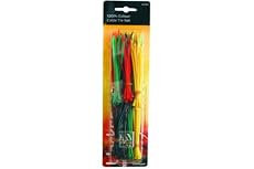 120 PIECE ASSORTED COLOURS SIZES CABLE TIE SET GREEN RED YELLOW BLACK 100/200 MM