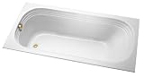 Jacuzzi F948959WH Luxura 5.5 Acrylic 66-Inch by 34-Inch by 20-Inch Soaking Bath, White Finish