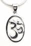 OM Hindu Symbol of the Absolute Sterling Silver Pendant
