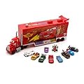 Disney Cars 2 Mack Transporter & 10 Die Cast Cars
