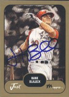 Hank Blalock, Texas Rangers, 2002 Just Minors Prospects Autographed Card