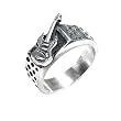 Guitar Color Solid Pewter Ring