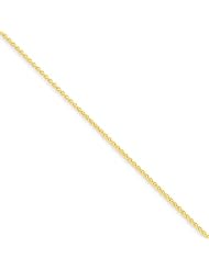 1mm, 10 Karat Yellow Gold, Spiga Chain - 9 inch