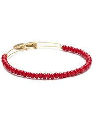 Alex and Ani "Collegiate" Red Sea Bead Expandable Wire Bangle Bracelet