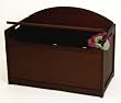 Child's Wooden Toy Box Chest - Espresso Brown Finish