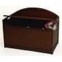 Child's Wooden Toy Box Chest - Espresso Brown Finish