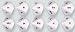 Set of 5 Dice - 10 Sided polyhedral - Word Norwegian Numbers