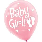 Baby Girl Pink 12in Balloons 20ct