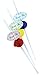 Party Partners Design Drink Me Signs Decorative Cocktail Straws, Red/Green/Blue, 12 Count