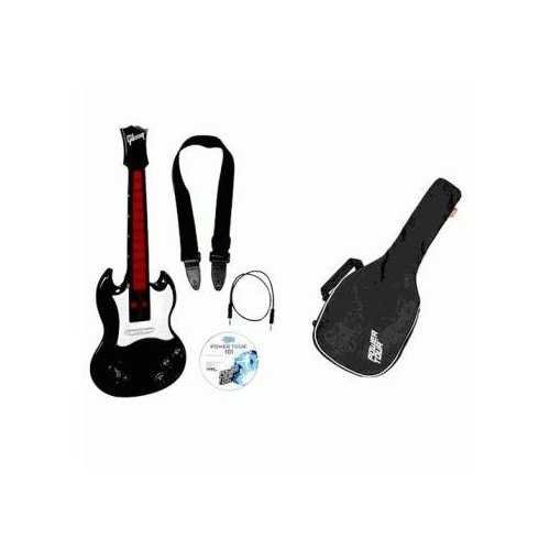 310BJOeGeML Tiger Electronics Power Tour BLACK Electric Guitar With Carry Case and Instructional DVD