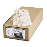Numbered 1-500 Paper/Twine Perforated Repair Tags, 5-1/4 x 2-5/8, MLA, 500/Box