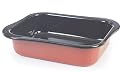 Chantal Wave 8.5 Quart Enamel-On-Steel Rectangular Roaster, Glossy Cinnabar