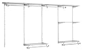 Rubbermaid 3G59 Configurations 4-to-8-Foot Classic Custom Closet Kit, Titanium